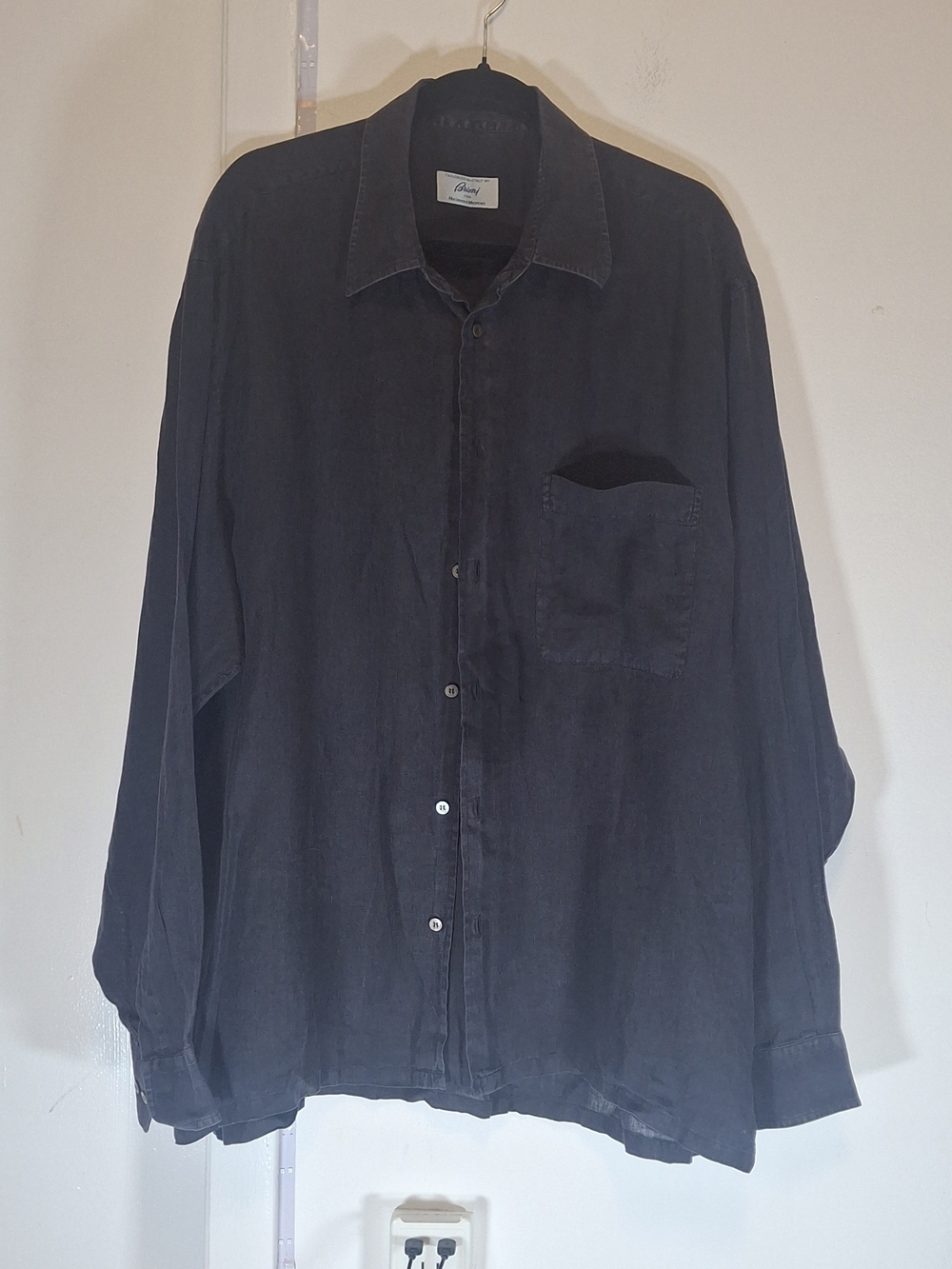 Brioni Dark Navy Casual Button-Down Shirt